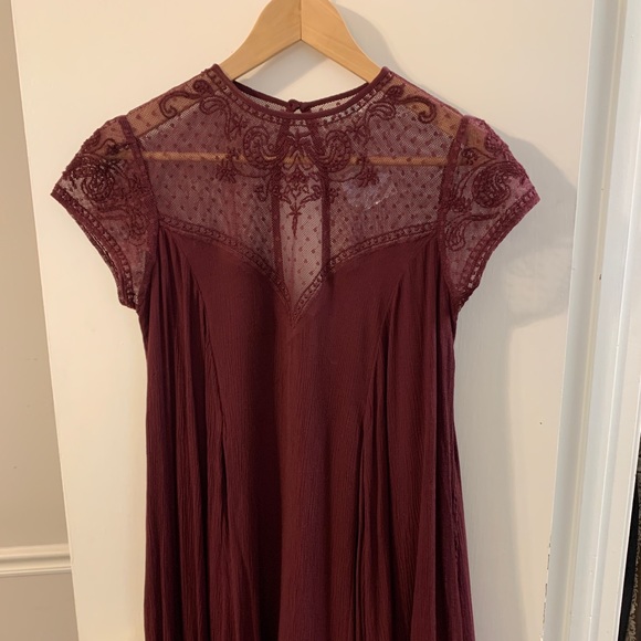 🏁SOLD ON FB🏁 URBAN OUTFITTERS Kimichi Blue Wine Swing Dress💃🏼 - Picture 3 of 7